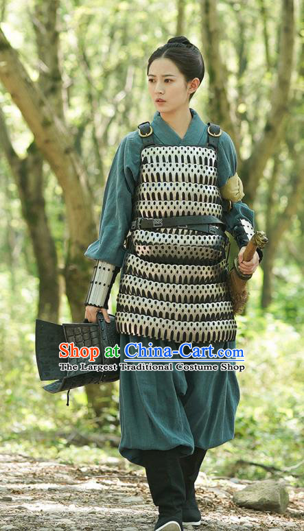 TV Drama Unchained Love Armor Outfit Traditional Chinese Song Dynasty Soldier Clothing Ancient Warrior Costumes