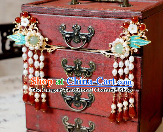 China Handmade Hanfu Hair Jewelries Ancient Empress Headdress Ming Dynasty Noble Woman Hair Crown and Hairpins