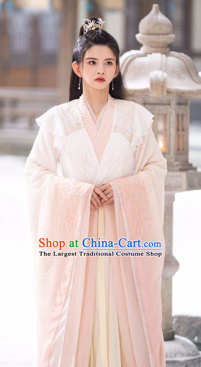 Drama Chong Zi Senior Sister Sima Miao Yuan Clothing China Ancient Female Swordsman Costumes Pink Dress