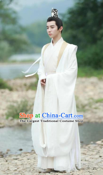 China Ancient Taoist Priest Costumes Traditional Hanfu Male Garment Drama Chong Zi Venerable Xue Ling Clothing