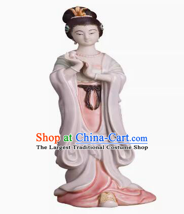 the Four Great Beauties Yang Yu Huan Handmade Chinese Shiwan Ceramics Statue Arts Collection