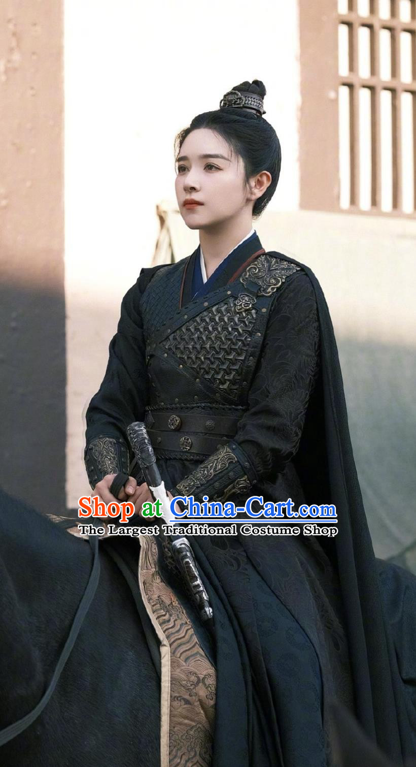 Traditional Chinese Tang Dynasty Female General Armor TV Series Drama Go East Yuchi Hua Costume Ancient China Swordswoman Clothing