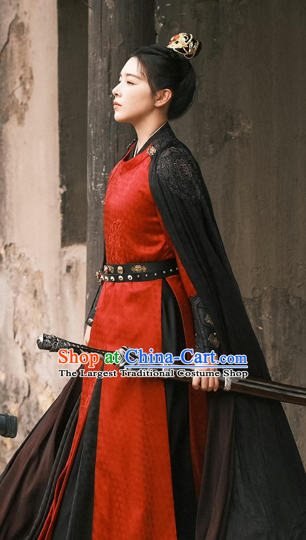 TV Series Drama Go East Heroine Yuchi Hua Costume Ancient China Swordswoman Clothing Traditional Chinese Tang Dynasty Hanfu