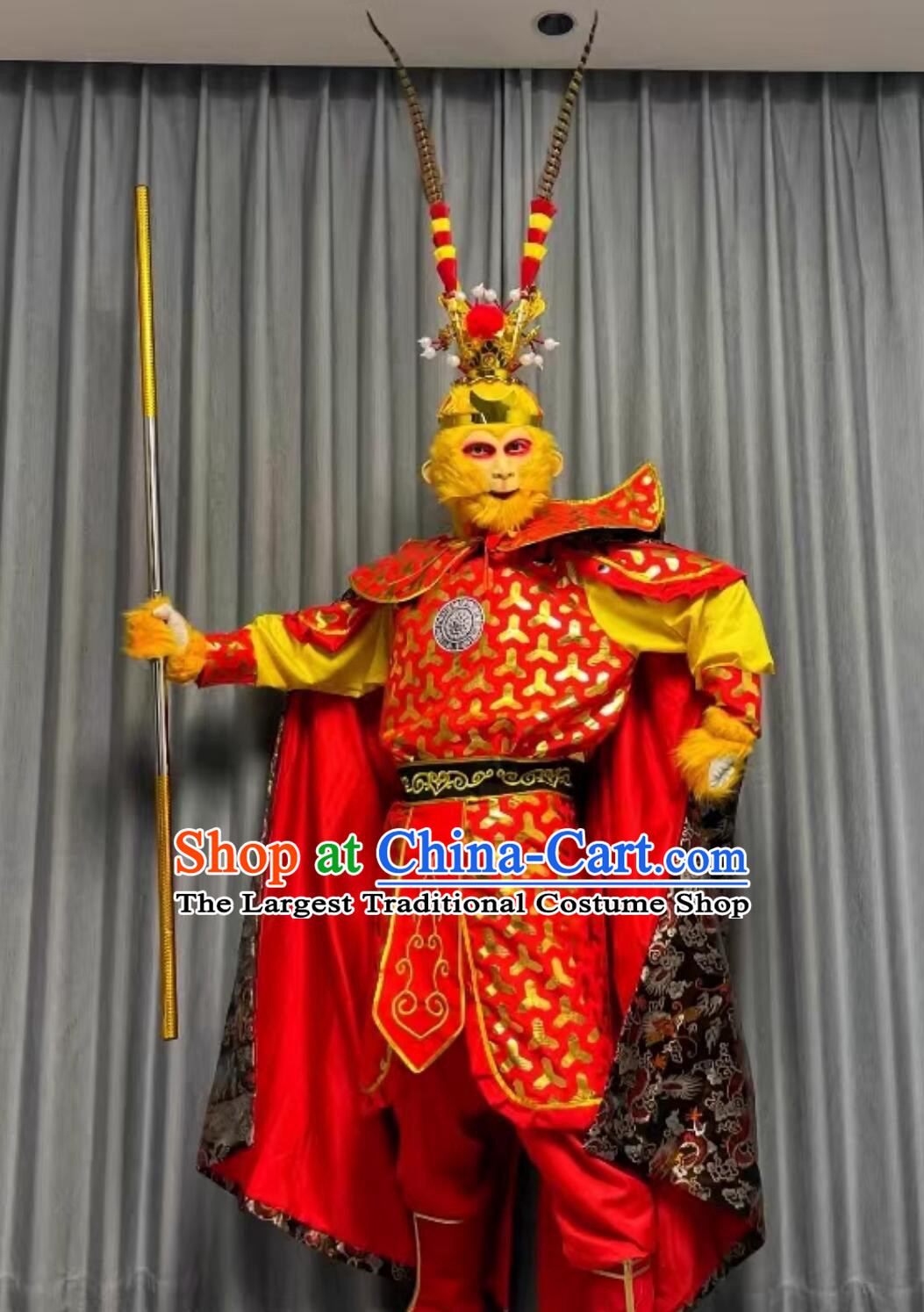 TV Drama Sun Wukong Clothing Journey to the West Handsome Monkey King Red Outfit Halloween Cosplay Costume