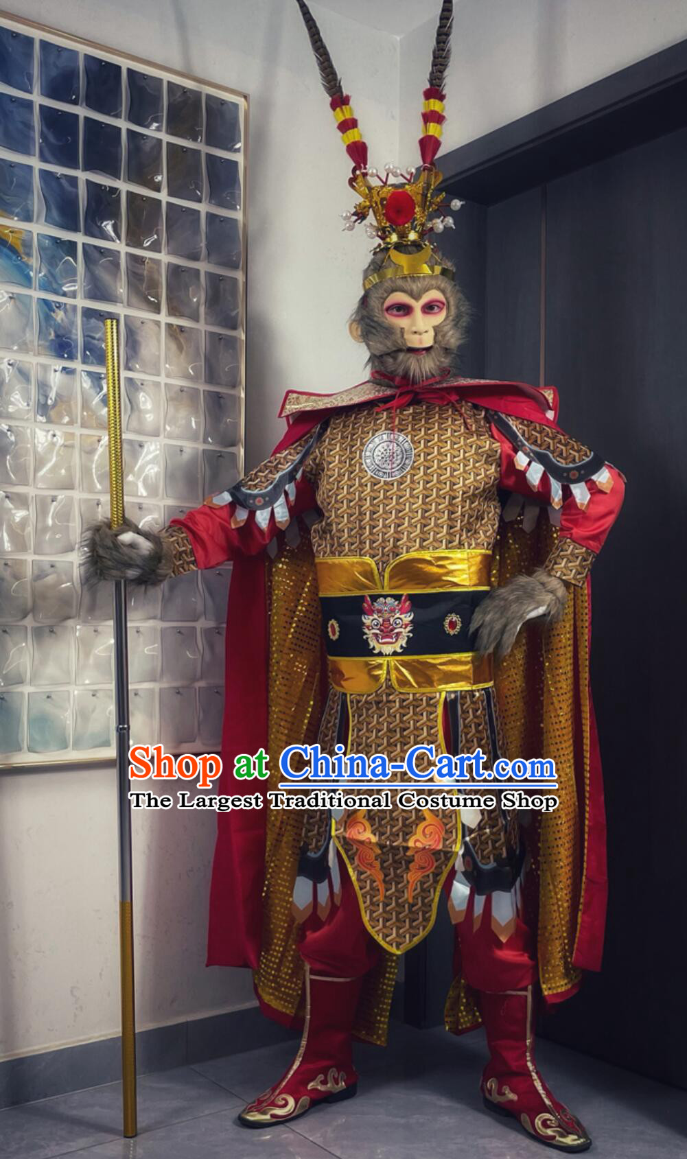 Halloween Cosplay Costume TV Drama Sun Wukong Clothing Journey to the West Handsome Monkey King Outfit