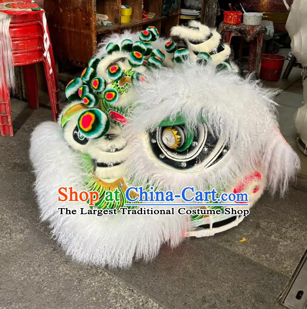 Traditional Chinese Radish Fut San Lion Dancing Instruments Handmade Lion Dance Head Dancing Lion Costume Complete Set