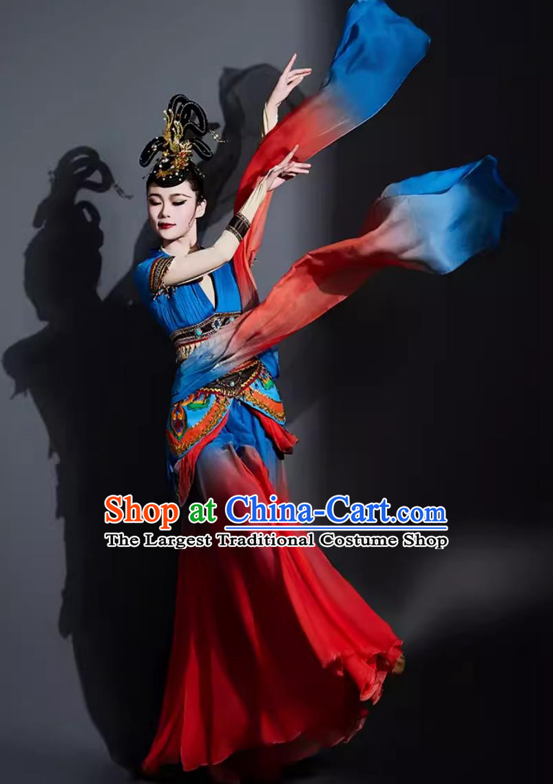 Chinese Classical Dance Costume Feitian Woman Solo Dance Clothing China Dunhuang Flying Apsaras Dance Dress