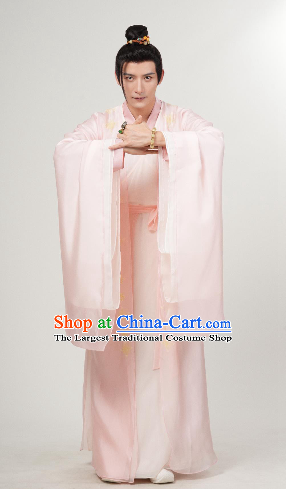 Ancient Chinese Young Childe Clothing Traditional China Hanfu TV Series Drama Strange Tales of Tang Dynasty He Yu Lang Pink Costume