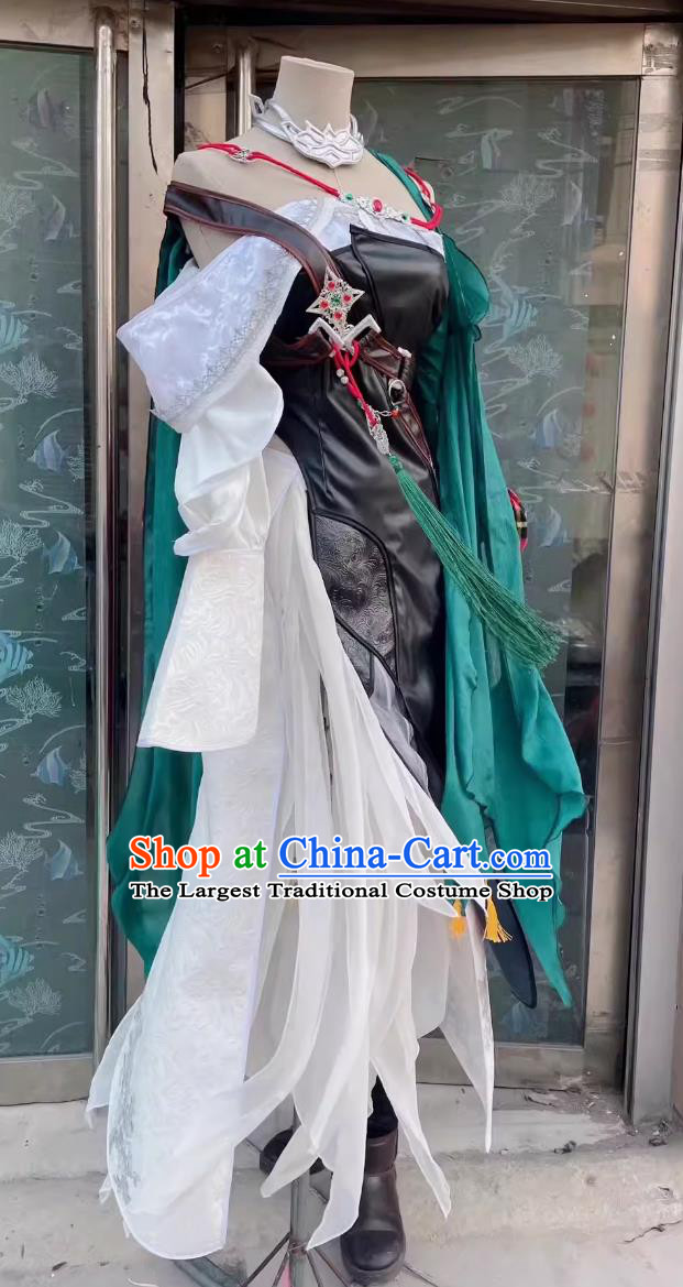 China Online Game Sword Heroes Fate Beitian Medical Sect Young Woman Dress Ancient Chinese Swordswoman Cosplay Costume