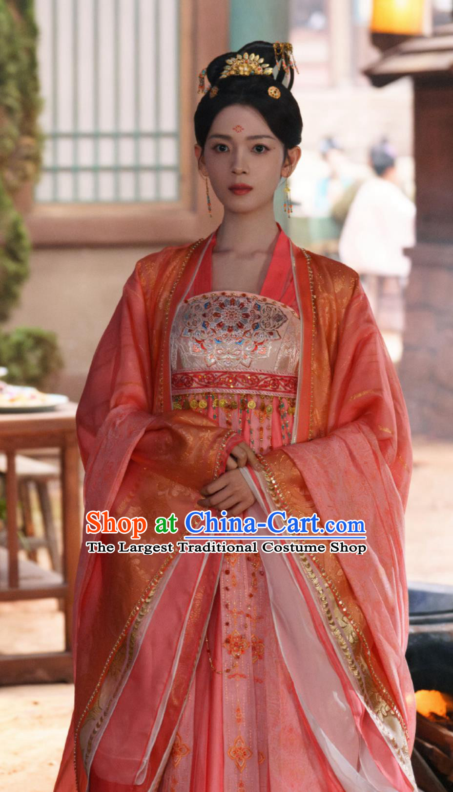 Ancient China Court Lady Clothing Traditional Chinese Tang Dynasty Woman Hanfu Dress TV Series Drama Follow Your Heart Princess Jiang Suo Luo Costume