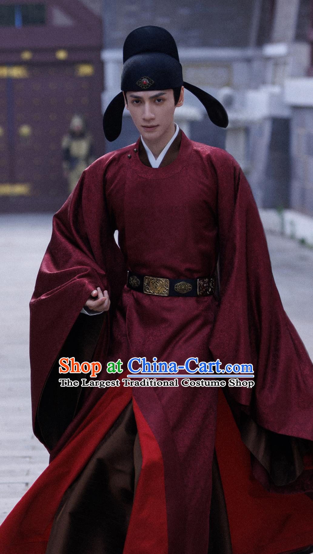 Traditional Chinese Tang Dynasty Red Official Robe TV Series Drama Follow Your Heart Grand Marshal Jiang XIn Bai Costume Ancient China Royal Prince Clothing