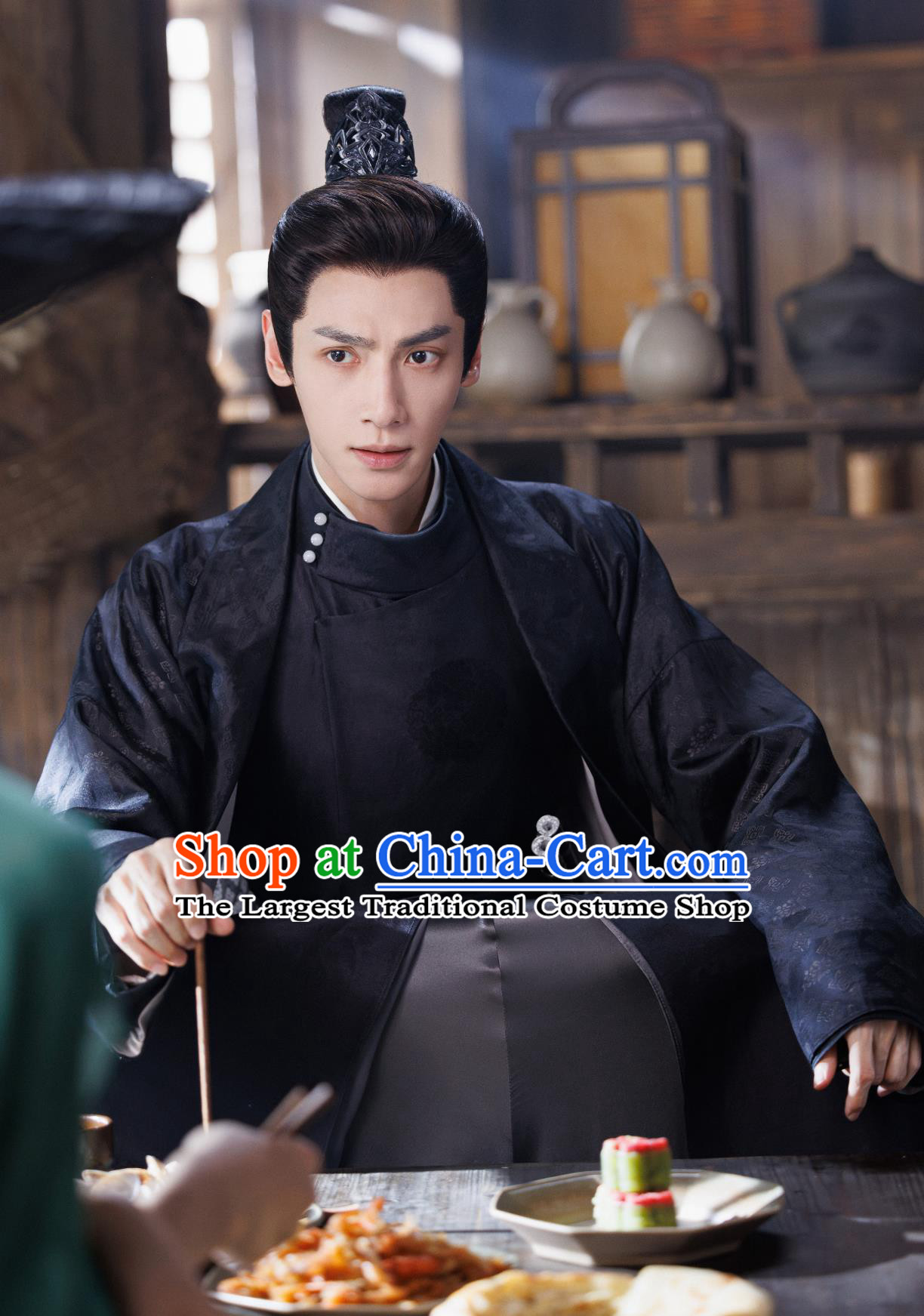 TV Series Drama Follow Your Heart Jiang Xin Bai Costume Ancient China Swordsman Clothing Traditional Chinese Tang Dynasty Royal Prince Dark Blue Hanfu