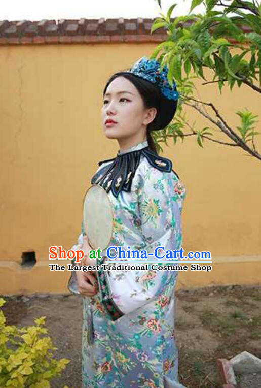 Ancient China Manchu Palace Woman Clothing Story of Yanxi Palace Dress Chinese Qing Dynasty Empress Costume