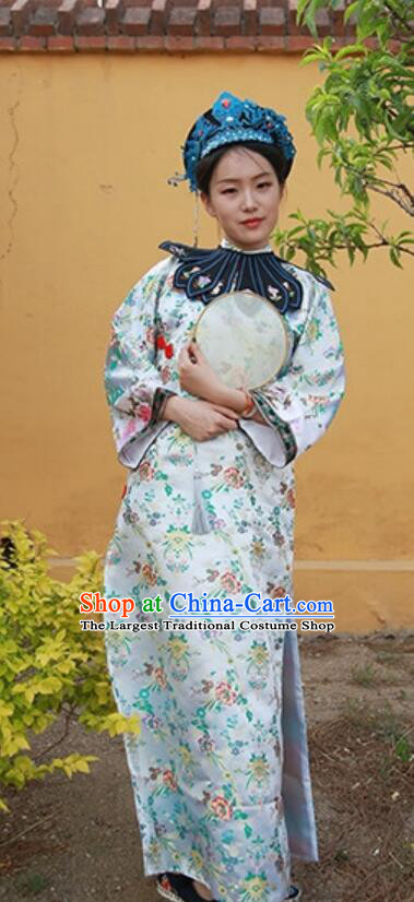Ancient China Manchu Palace Woman Clothing Story of Yanxi Palace Dress Chinese Qing Dynasty Empress Costume