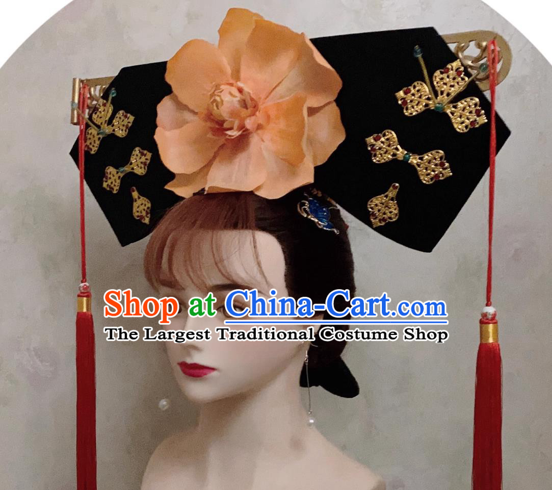 TV Drama My Fair Princess Xiao Yan Zi Grand Headpiece Traditional Chinese Qing Dynasty Court Lady Hat Ancient China Empress Qi Headgear