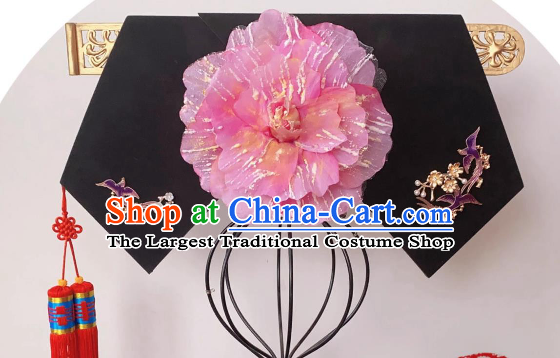 Ancient China Empress Qi Headgear TV Drama My Fair Princess Zhi Hua Grand Headpiece Traditional Chinese Qing Dynasty Manchu Woman Hat