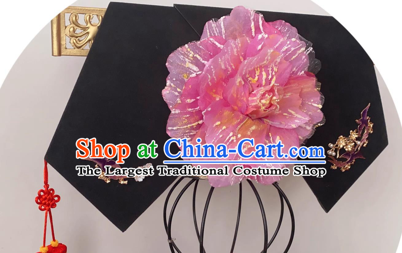 Ancient China Empress Qi Headgear TV Drama My Fair Princess Zhi Hua Grand Headpiece Traditional Chinese Qing Dynasty Manchu Woman Hat