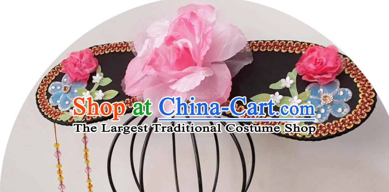 Traditional Chinese Qing Dynasty Manchu Woman Hat Ancient China Empress Qi Headgear TV Drama My Fair Princess Qing Er Headpiece