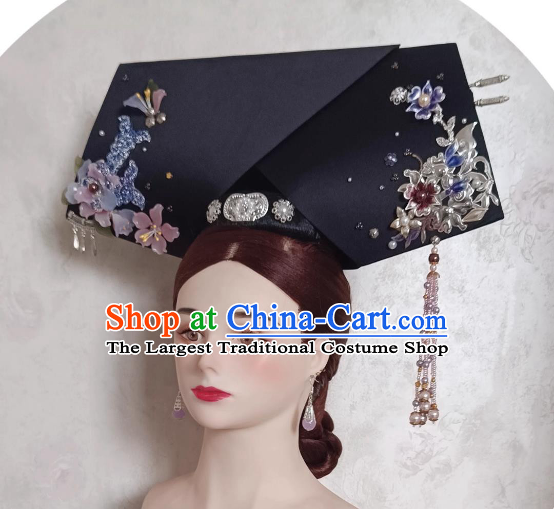 China Qing Dynasty Imperial Consort  Hat Traditional Chinese Court Headdress TV Series Empresses in the Palace Shen Mei Zhuang Headgear
