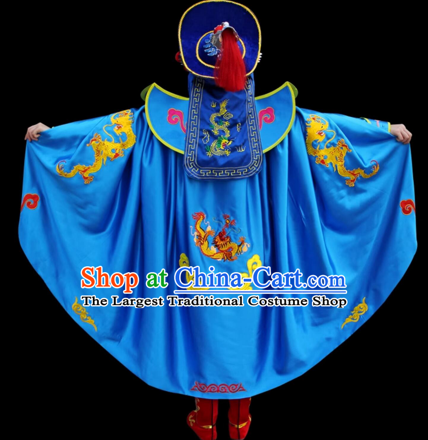 Chinese Traditional Bian Lian Blue Outfit Mask Change Costume and Hat Professional Sichuan Opera Mask Changing Clothing Complete Set