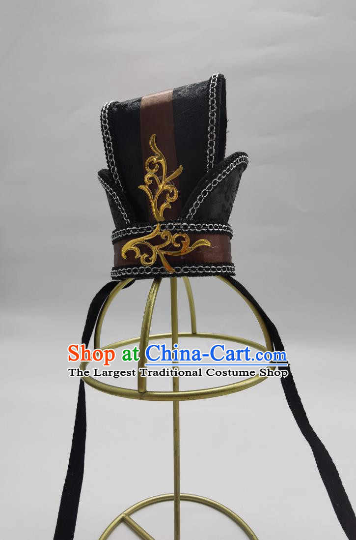 Handmade Tang Dynasty Hair Crown Chinese Traditional Hanfu Headpiece Ancient China Royal Prince Hair Coronet