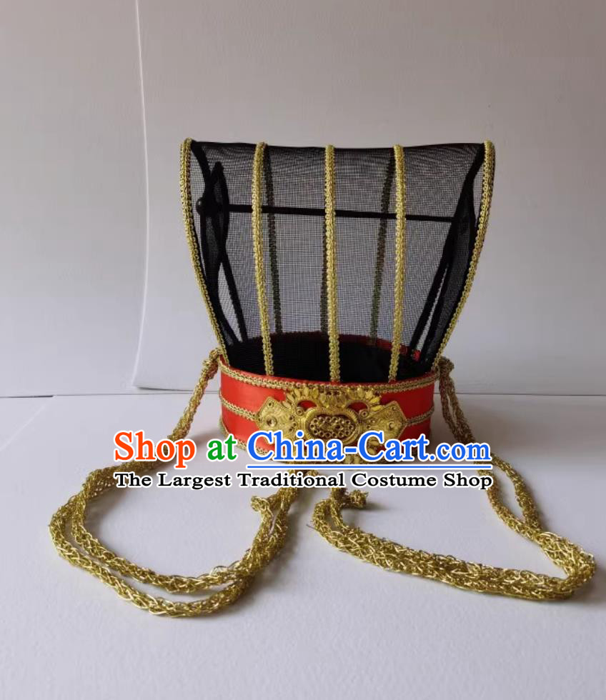 Chinese Traditional Hanfu Wedding Headdress Ancient China Groom Hat TV Series Han Dynasty Emperor Headwear