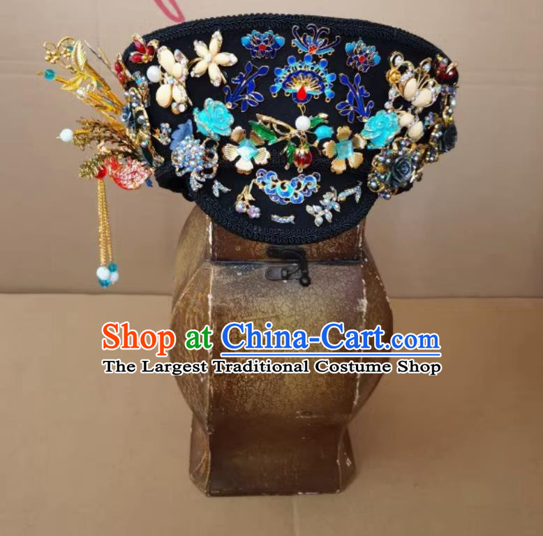 TV Series Ruyi Royal Love in the Palace Qing Dynasty Empress Headwear Chinese Traditional Hanfu Headdress Ancient China Court Woman Hat