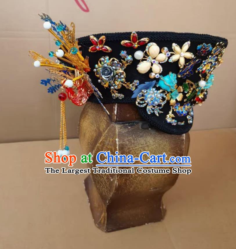 TV Series Ruyi Royal Love in the Palace Qing Dynasty Empress Headwear Chinese Traditional Hanfu Headdress Ancient China Court Woman Hat