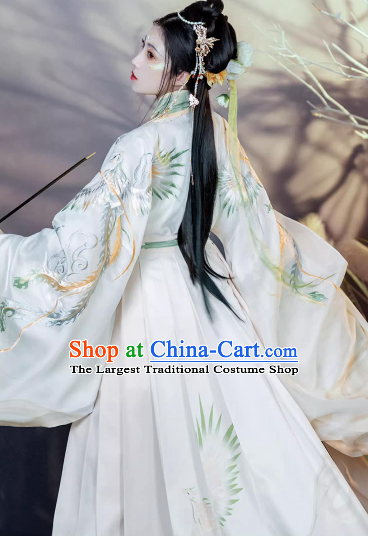 Traditional Chinese White Hanfu Dress Ancient China Princess Costume Jin Dynasty Swordswoman Embroidered Clothing