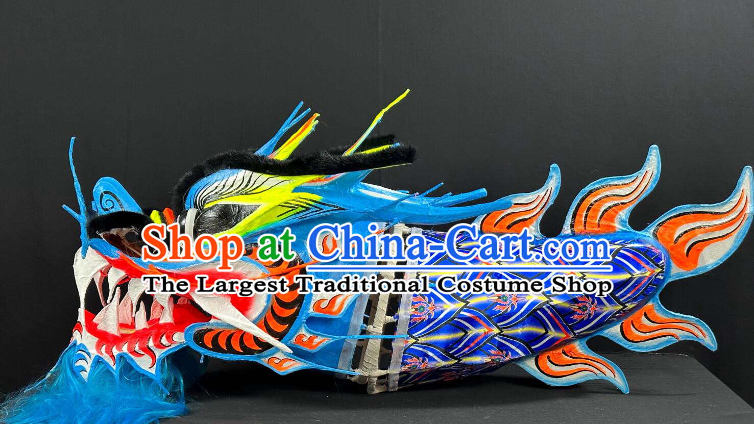 Handmade Traditional Dragon Dancing Props Chinese New Year Parade Dragon Dance Costume Competition Dragon Dance Equipment