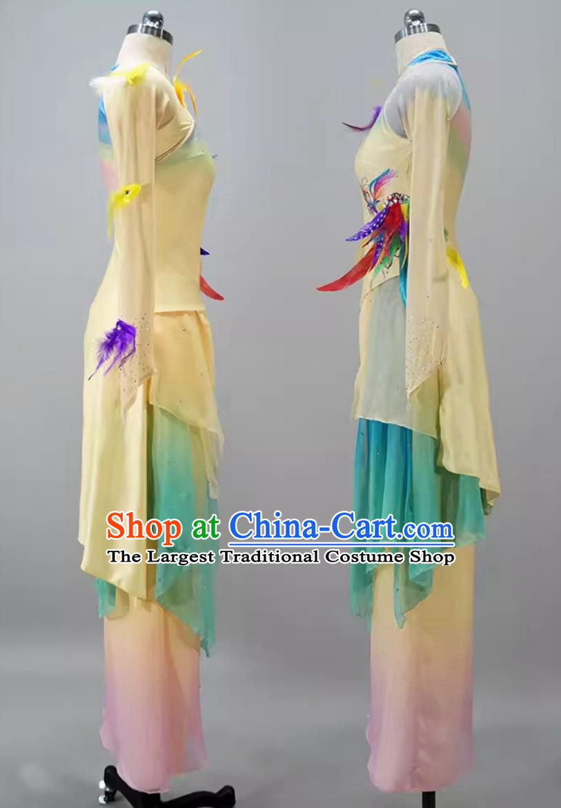 Chinese Classical Dance Clothing Dance Competition Dress Renewal and Joy of Spring Women Group Dance Costume