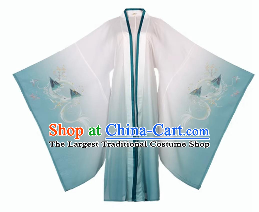 Traditional Green Hanfu Dress Chinese Jin Dynasty Costume Ancient China Swordswoman Clothing