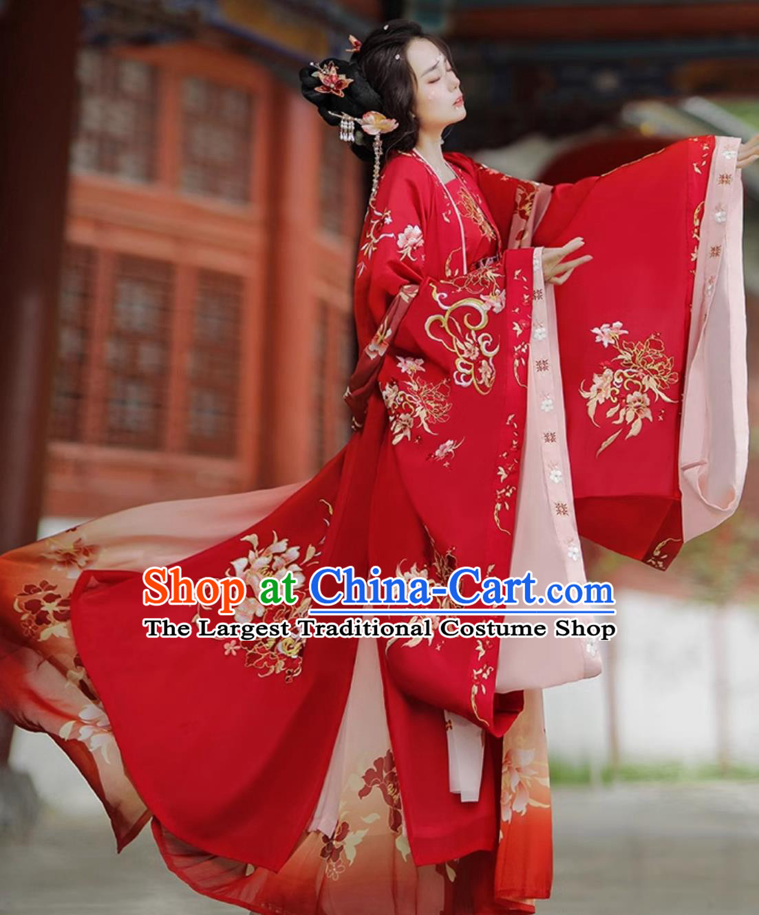 Traditional Wedding Hanfu Hezi Dress Chinese Tang Dynasty Bride Costume Ancient China Palace Princess Clothing