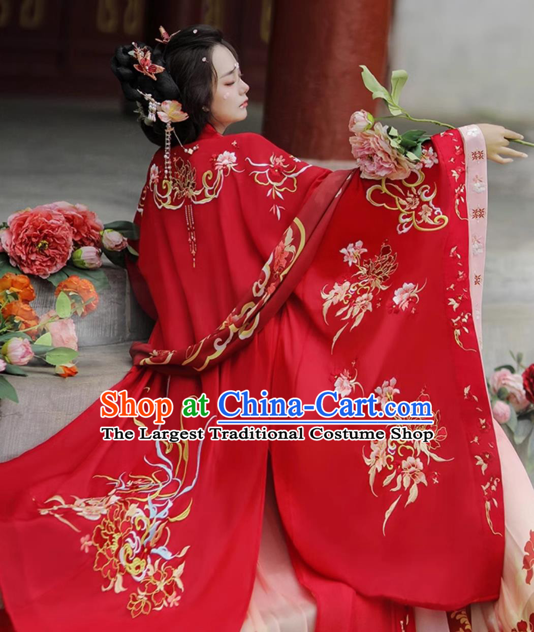 Traditional Wedding Hanfu Hezi Dress Chinese Tang Dynasty Bride Costume Ancient China Palace Princess Clothing