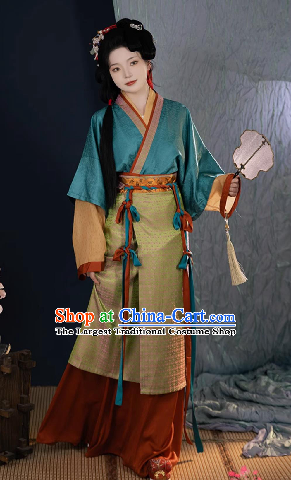 Chinese Traditional Hanfu Dresses Song Dynasty Young Woman Clothing Ancient China Noble Lady Costume Complete Set