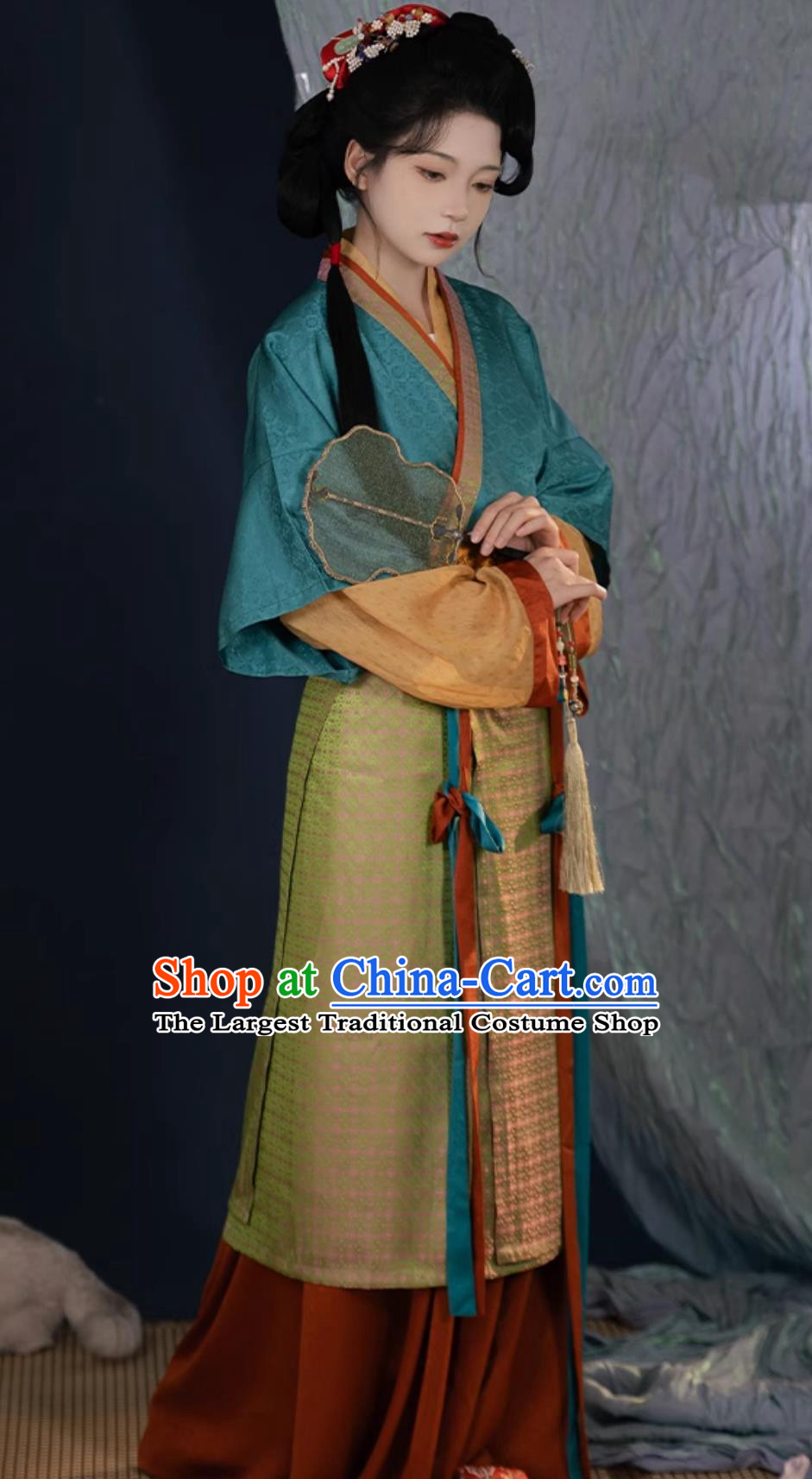 Chinese Traditional Hanfu Dresses Song Dynasty Young Woman Clothing Ancient China Noble Lady Costume Complete Set