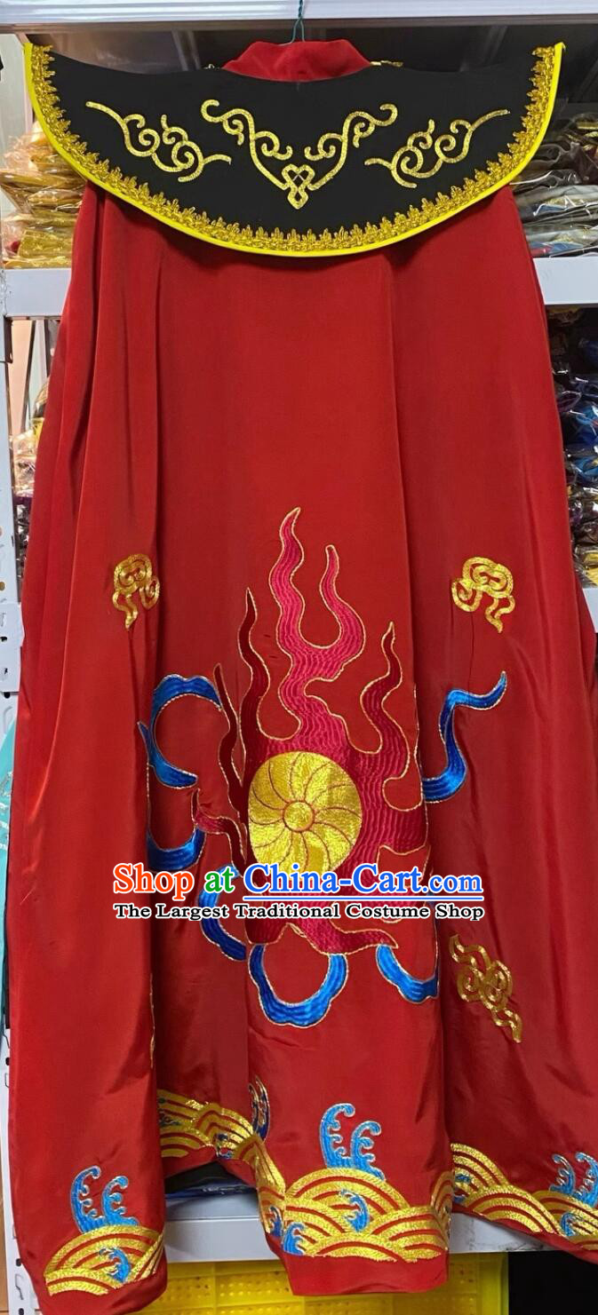 Top Embroidered Red Cape Sichuan Opera Bian Lian Cloak Chinese Traditional Face Changing Costume