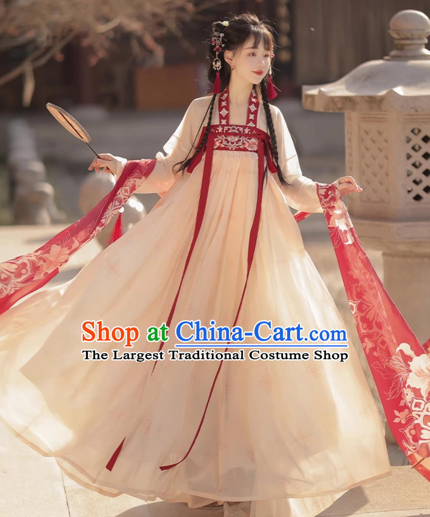 Traditional Hanfu Dress Chinese Tang Dynasty Young Lady Clothing Ancient China Princess Costume
