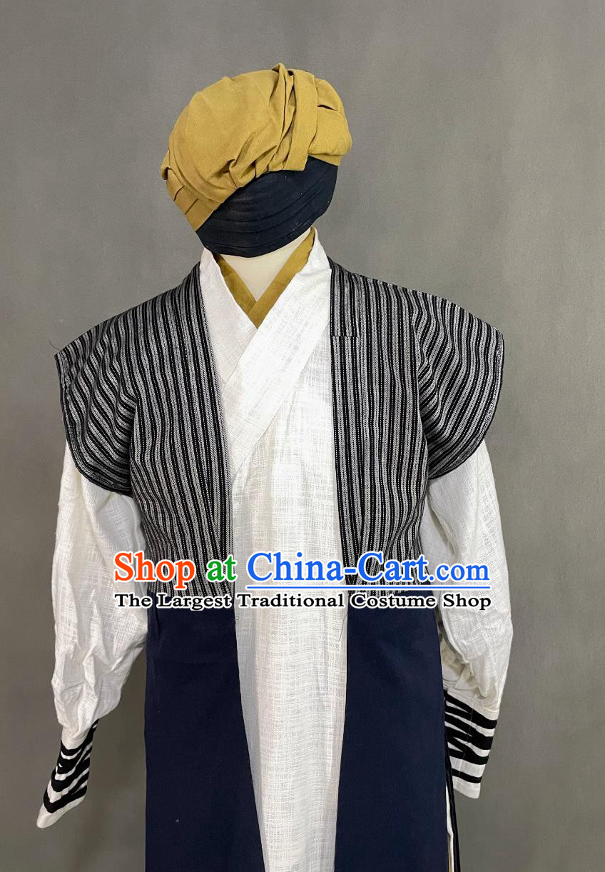 Chinese Song Dynasty Hero Costume Ancient China Warrior Clothing Traditional TV Drama The Demi Gods Semi Devils Qiao Feng Outfit