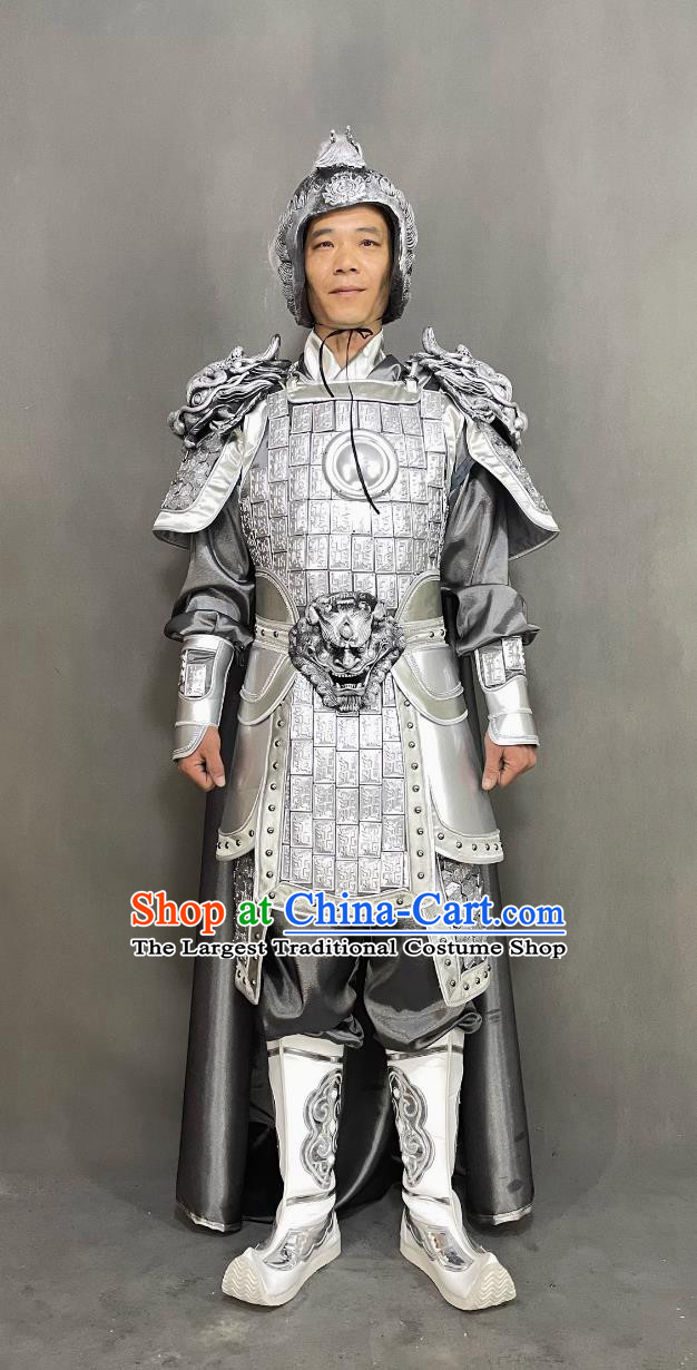Chinese Han Dynasty Hero Costume Ancient China General Clothing Traditional TV Drama Romance of the Three Kingdoms Zhao Zilong Armor
