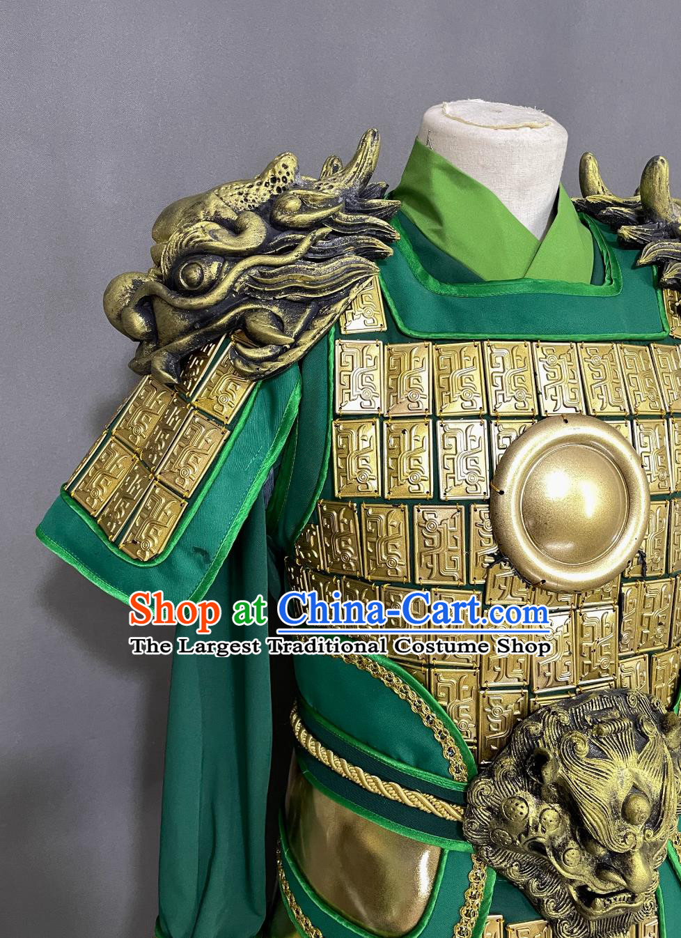 Chinese Han Dynasty Hero Guan Yu Costume Ancient China General Clothing Traditional TV Drama Romance of the Three Kingdoms Gwan Gong Armor