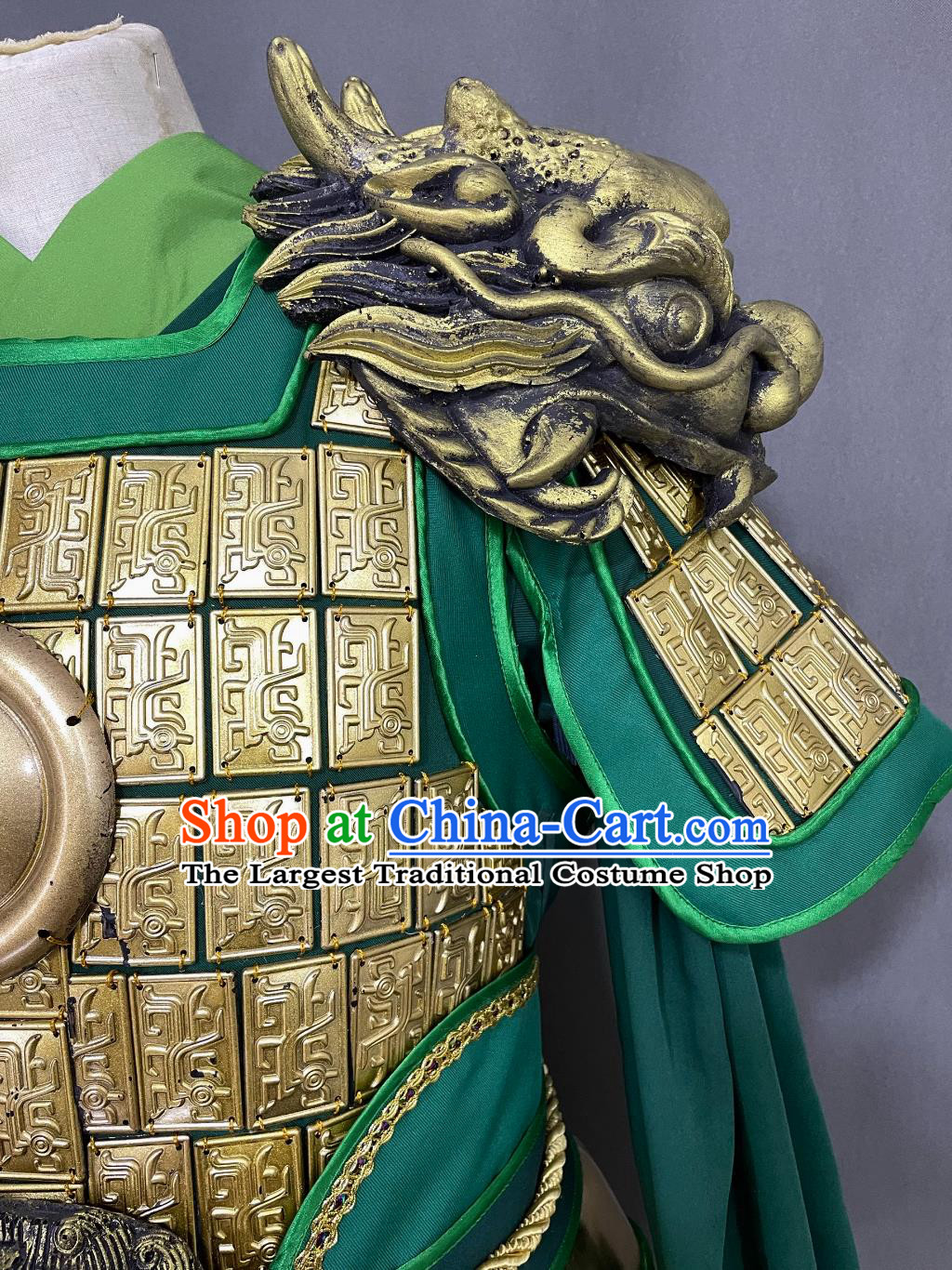Chinese Han Dynasty Hero Guan Yu Costume Ancient China General Clothing Traditional TV Drama Romance of the Three Kingdoms Gwan Gong Armor