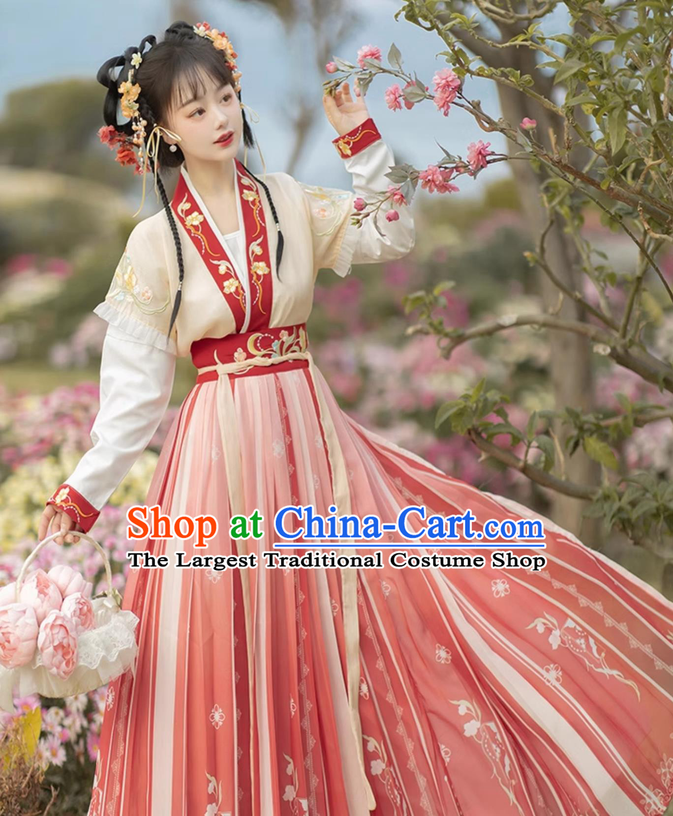 Chinese Traditional Female Hanfu Dress Tang Dynasty Young Lady Clothing Ancient China Court Princess Costume