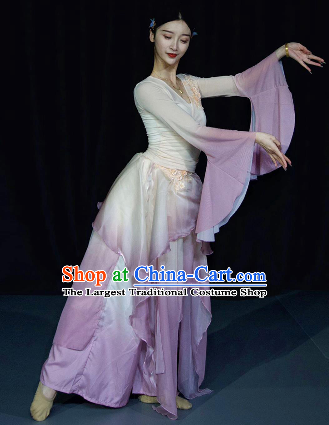 Zui Jing Bo Stage Performance Pink Dress Chinese Classical Dance Costume Women Group Dance Clothing
