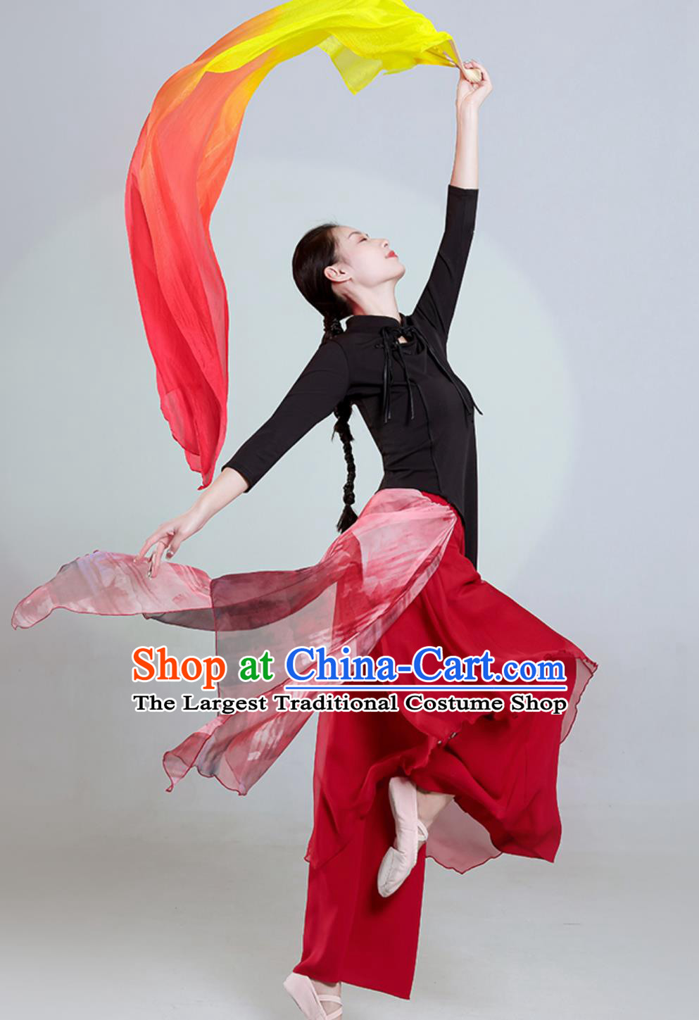 Women Group Dance Clothing Fan Dance Stage Performance Black Qipao Dress Chinese Classical Dance Costume
