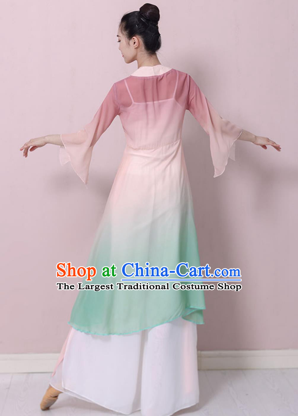 Top Classical Dance Costume Women Group Dance Clothing Chinese Stage Performance Umbrella Dance Dress