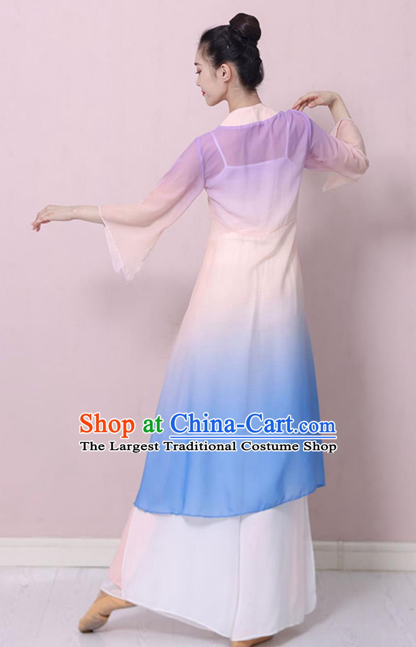 Top Umbrella Dance Dress Classical Dance Costume Women Group Dance Clothing Chinese Stage Performance Garment