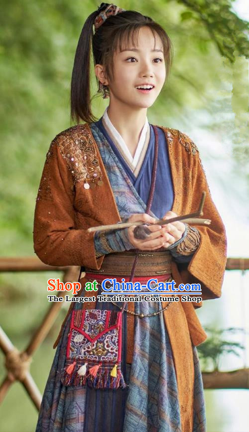 TV Drama Mirror A Tale of Twin Cities Zhong Zhou Young Lady Na Sheng Clothing Chinese Ancient Civilian Girl Costumes