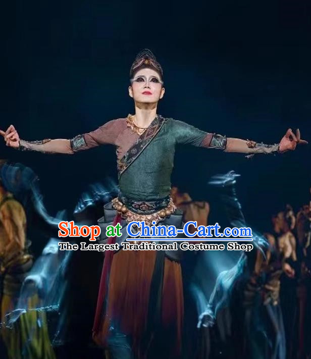 Classical Dance Wall Covered Lotus Awards Dance Costumes Qiuci Music And Dance Chinese Dance Costumes Stage Performance