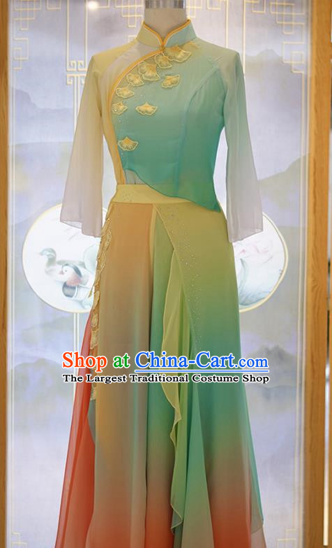Classical Dance Costumes Fanghua Cup Same Style Harvest Festival Rural Ethnic Style Stage Performance Costumes